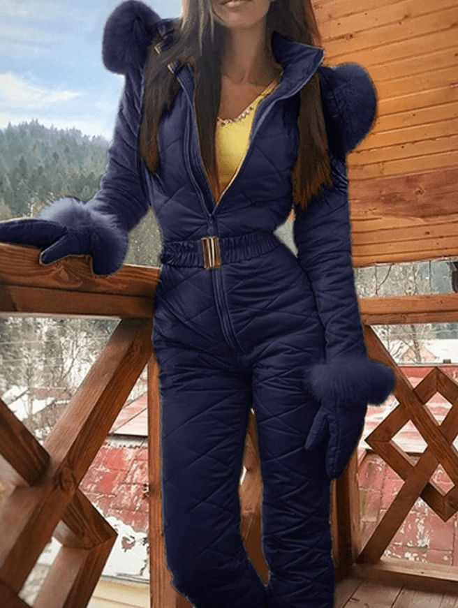 Winter Outdoor Body Hoodie Ski Suit Coat Women 2